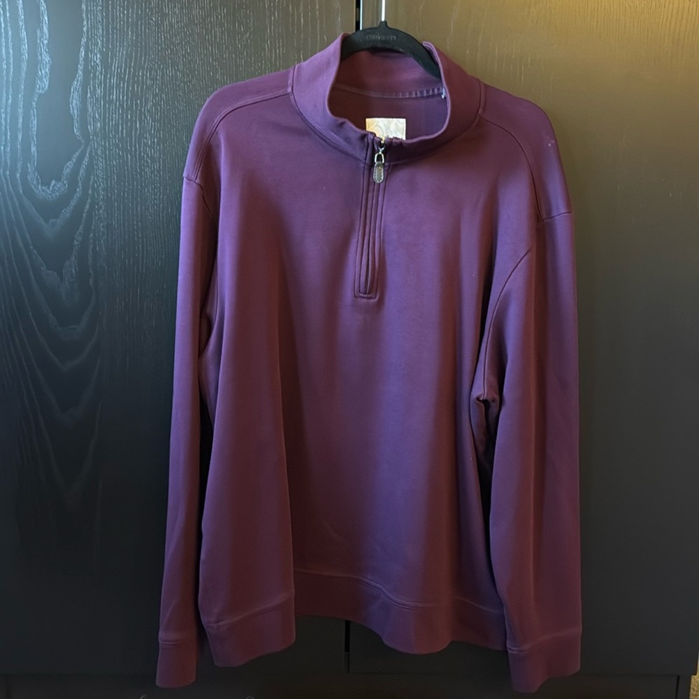 Tommy Bahama purple Quarter Zip Long Sleeve Sweatshirt Size xxl